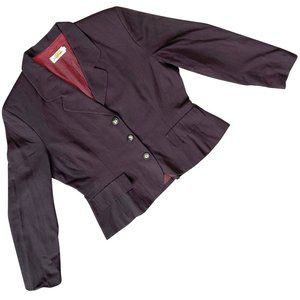 Simpsons (Netherlands) Vintage Sharkskin Twill Weave Cloverleaf Empire Blazer